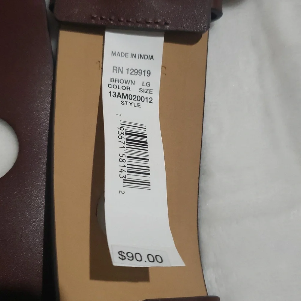 Sam Edelman Brown Leather Belt with Large Holes. NWT.‎ Size L